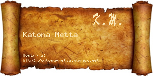 Katona Metta névjegykártya